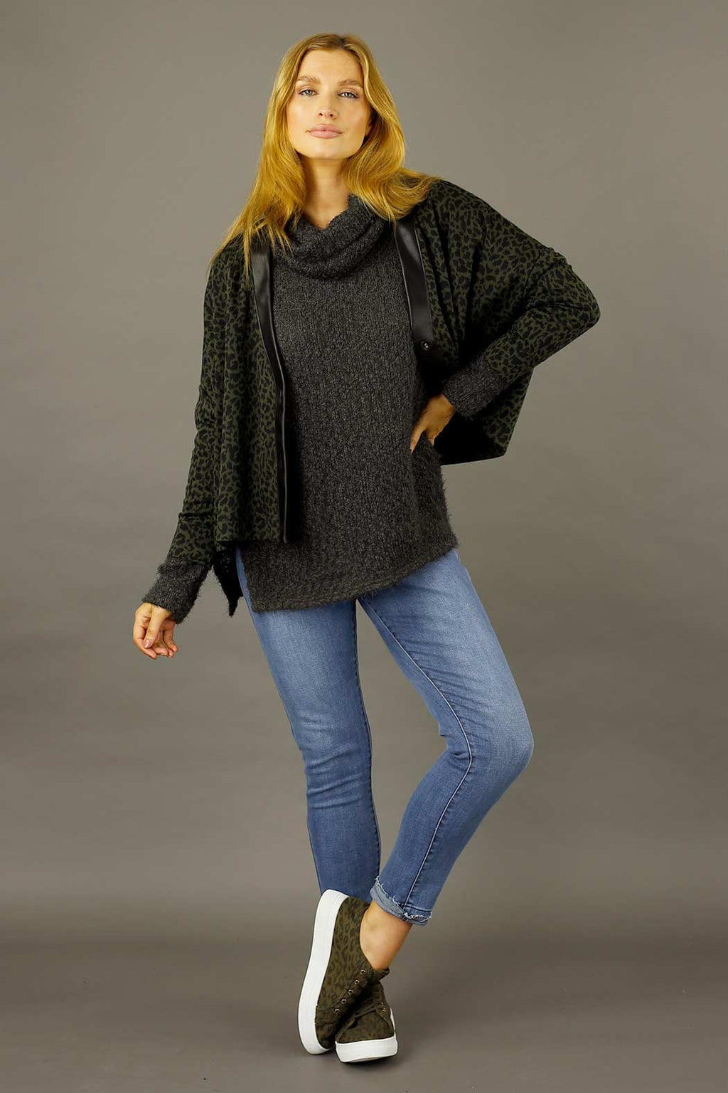 Khaki Sport Luxe Cardigan - SALE