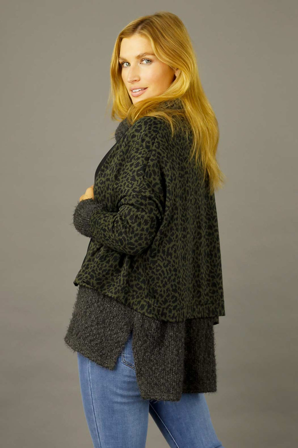 Khaki Sport Luxe Cardigan - SALE
