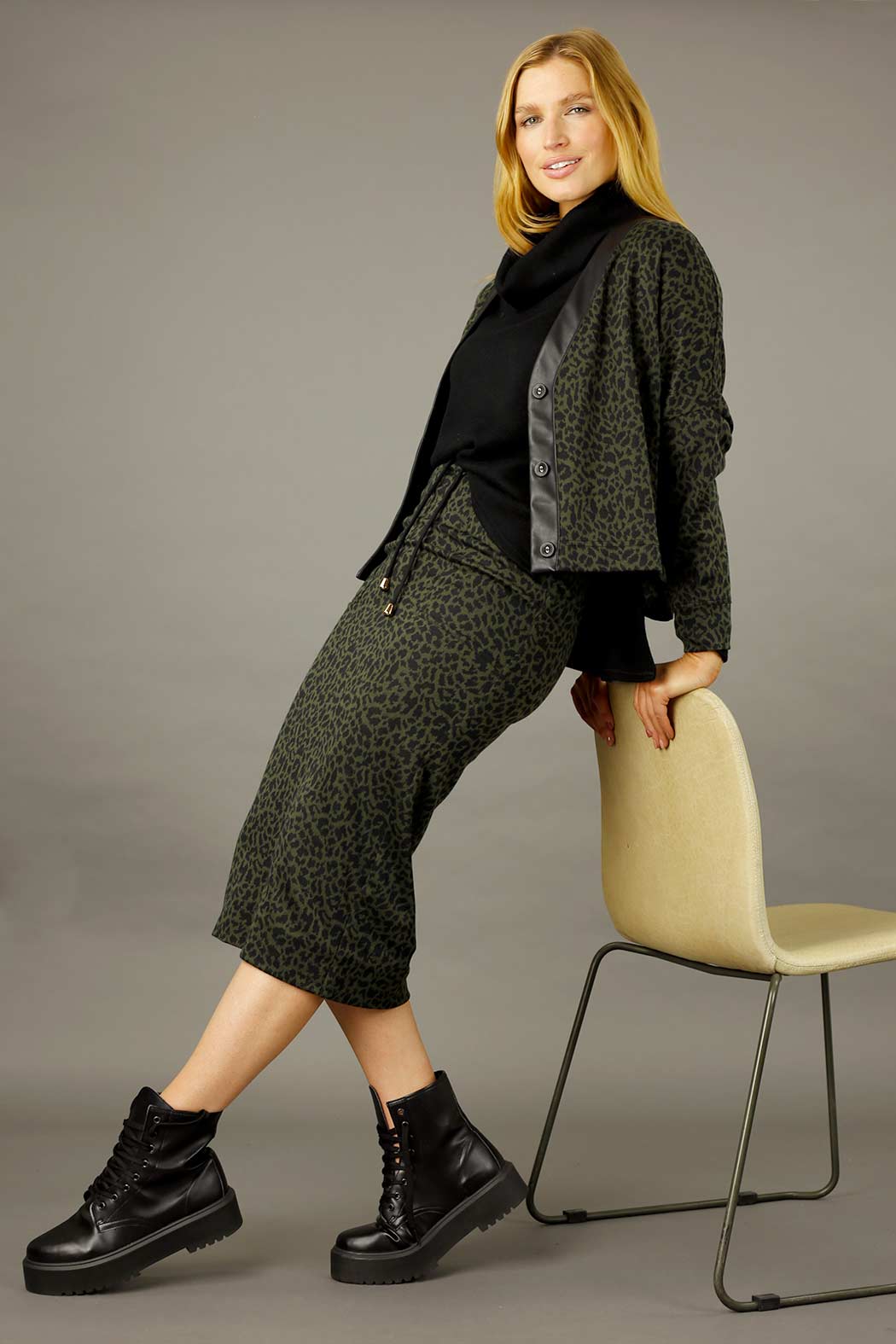 Khaki Sport Luxe Skirt