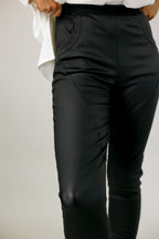 Black Waxed Jogger Pant