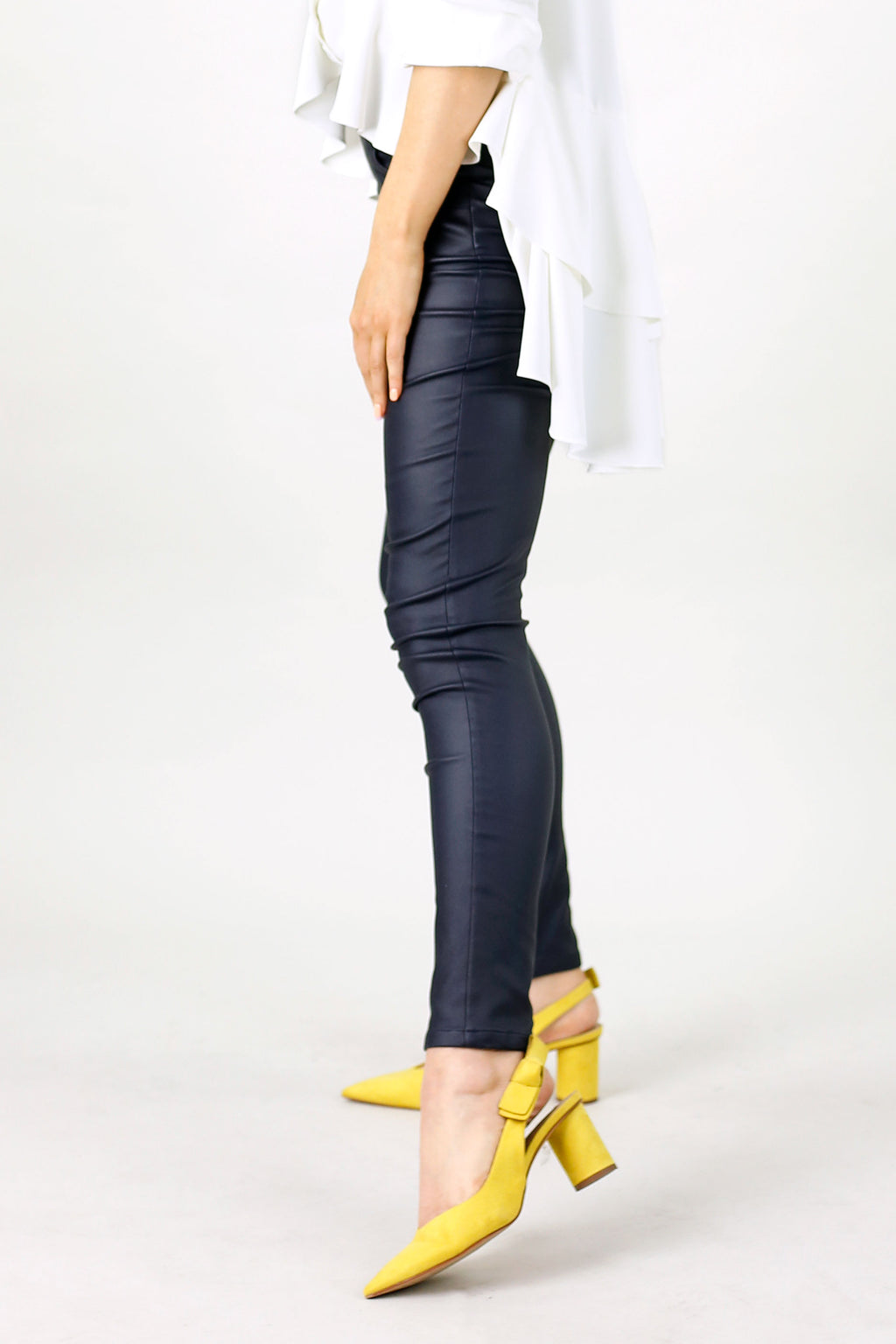 Navy Waxed Jogger Pant
