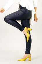 Navy Waxed Jogger Pant