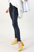Navy Waxed Jogger Pant