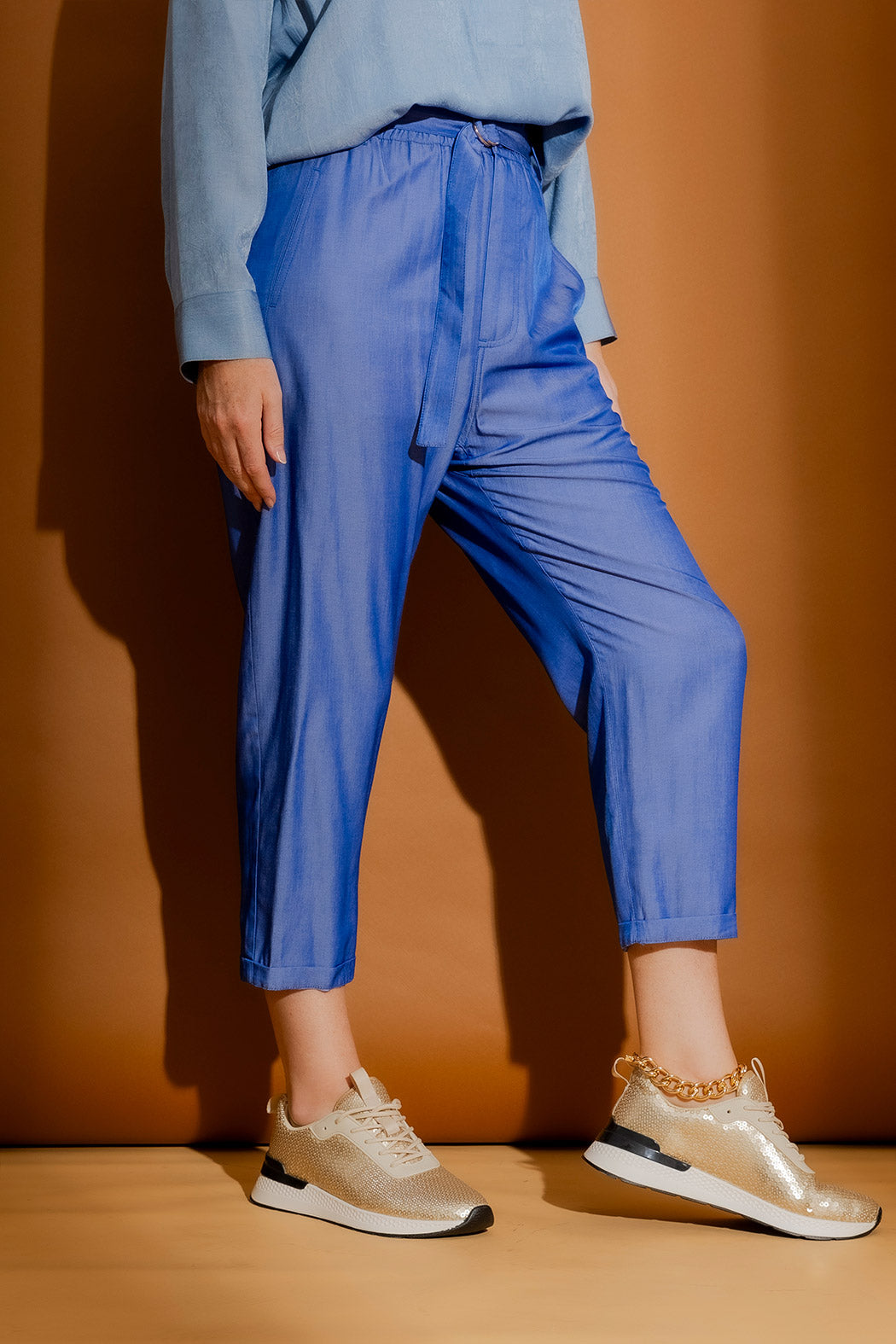 Marine Shot Paperbag Pant