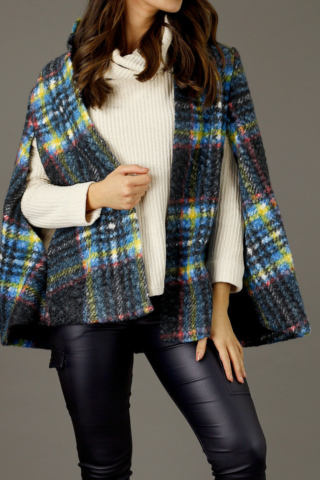 Charcoal Textured Elizabeth Cape