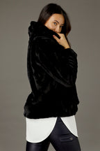 Black Faux Fur Jacket - SALE