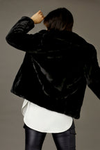 Black Faux Fur Jacket - SALE