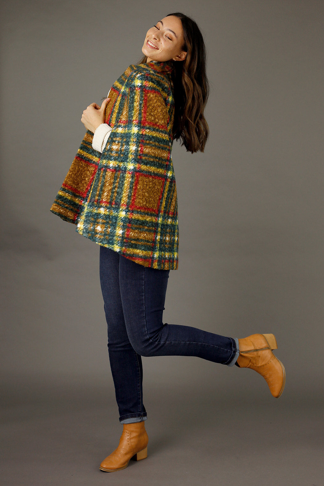 Tan Textured Elizabeth Cape - FINAL SALE