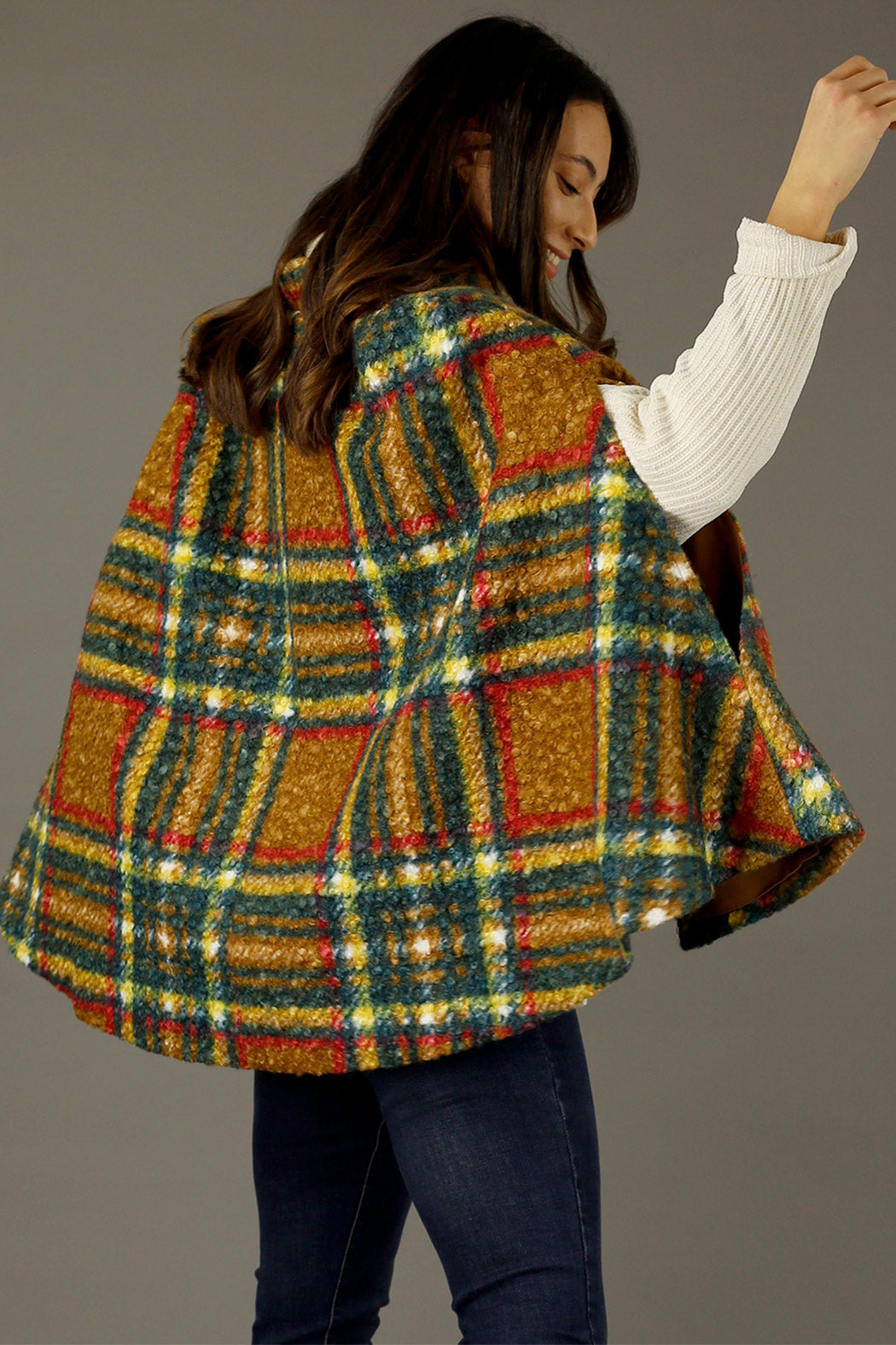 Tan Textured Elizabeth Cape - FINAL SALE