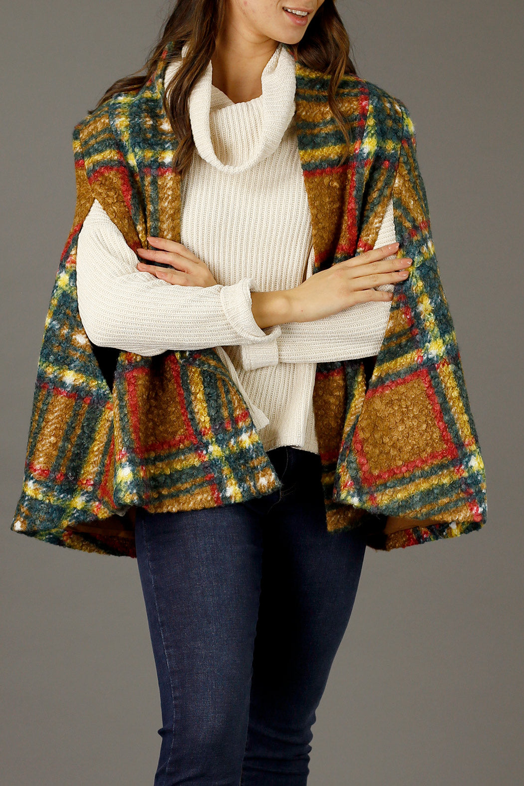 Tan Textured Elizabeth Cape - FINAL SALE