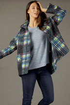 Charcoal Swing Cape Jacket - SALE