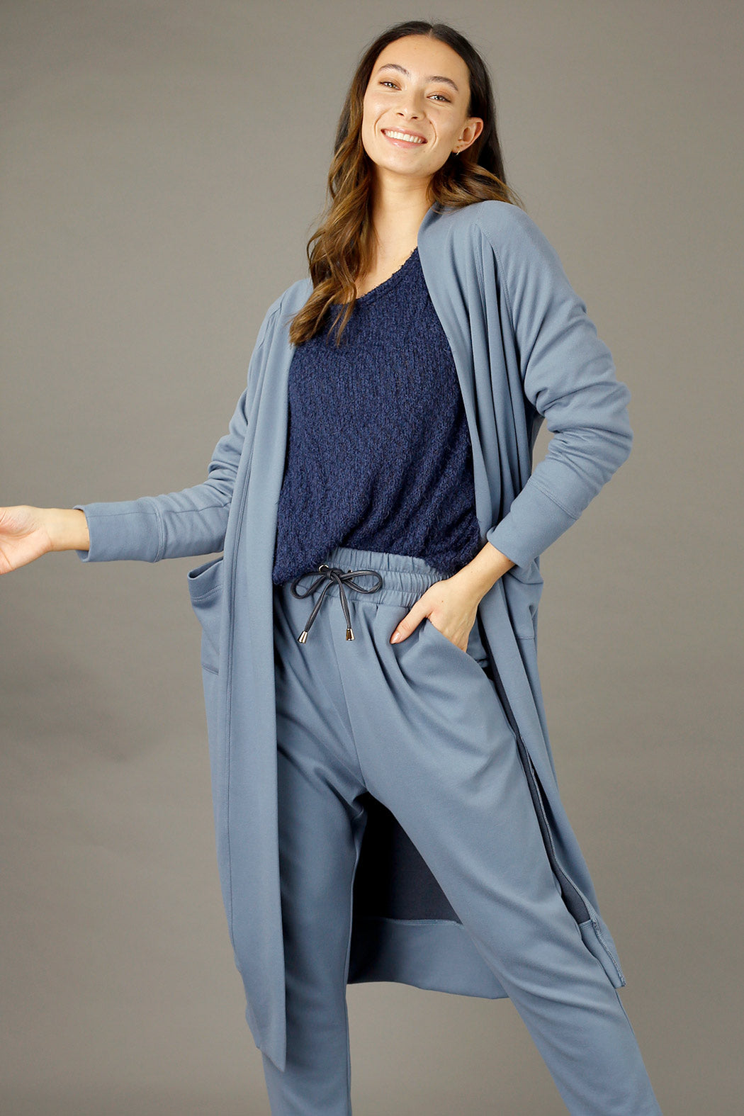 Blue Snug Raglan Cardigan – Motto AU