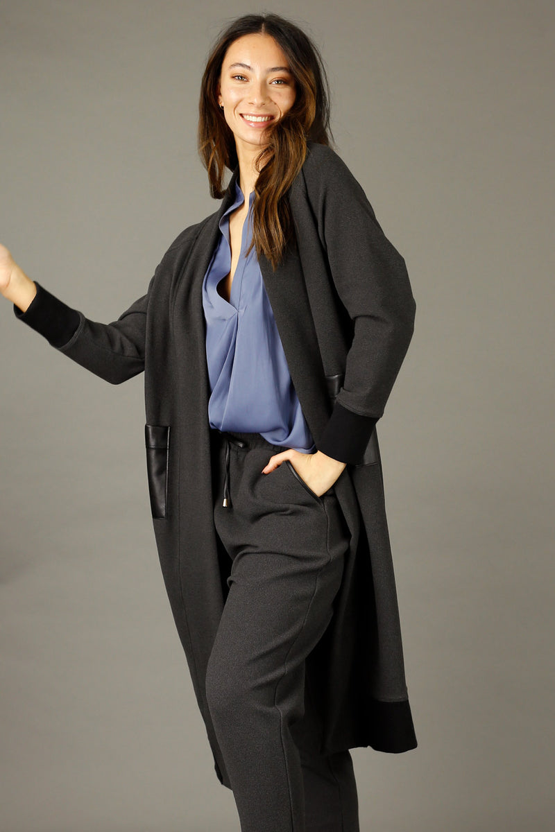 Charcoal Snug Raglan Cardigan - SALE