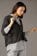 Charcoal Lounge Hooded Cardigan