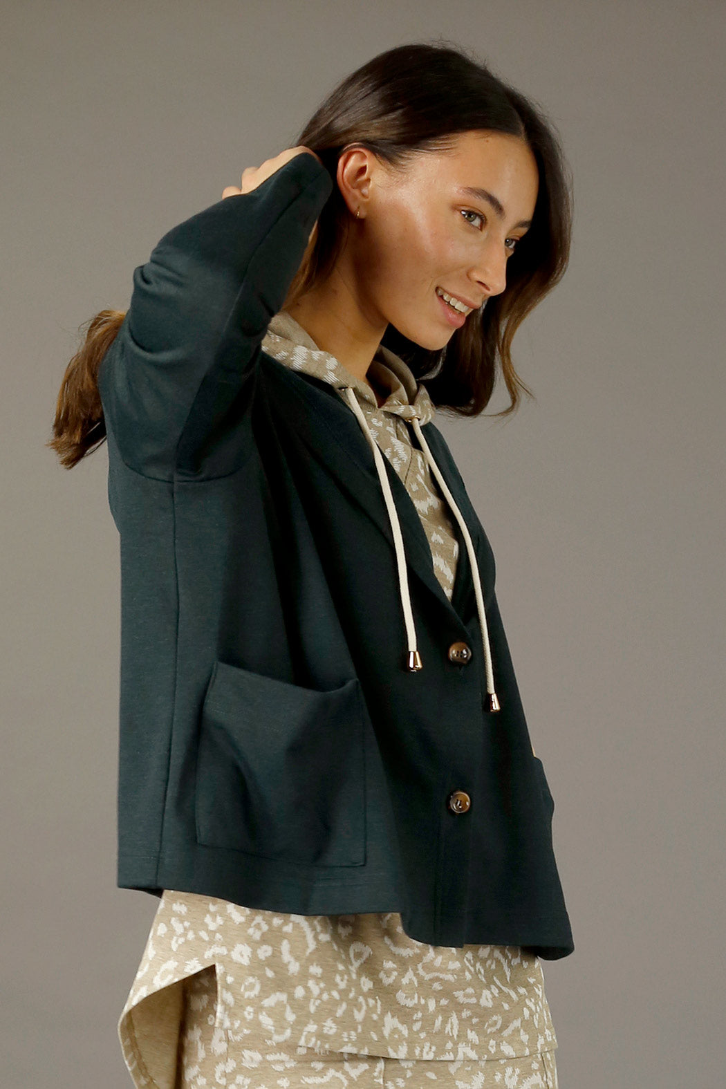 Dark Forest Snug Hooded Cardigan - FINAL SALE