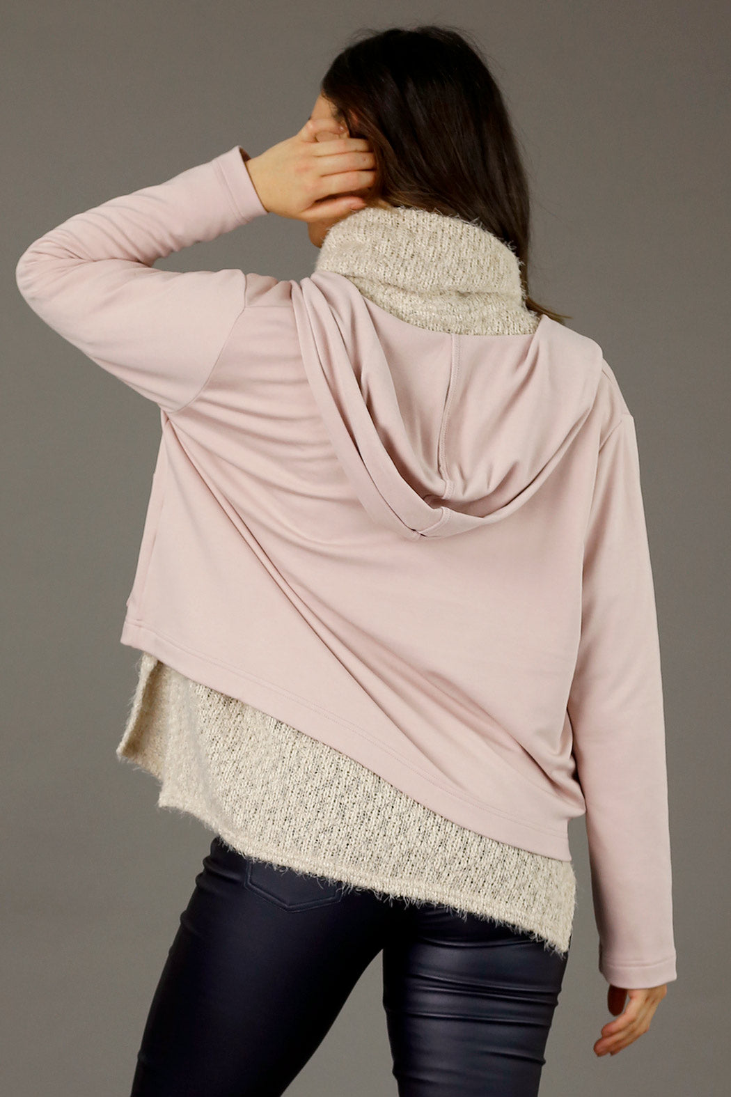 Light Pink Snug Hooded Cardigan - SALE