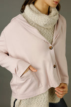 Light Pink Snug Hooded Cardigan - SALE
