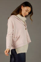 Light Pink Snug Hooded Cardigan - SALE