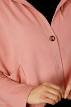 Pink Lounge Hooded Cardigan