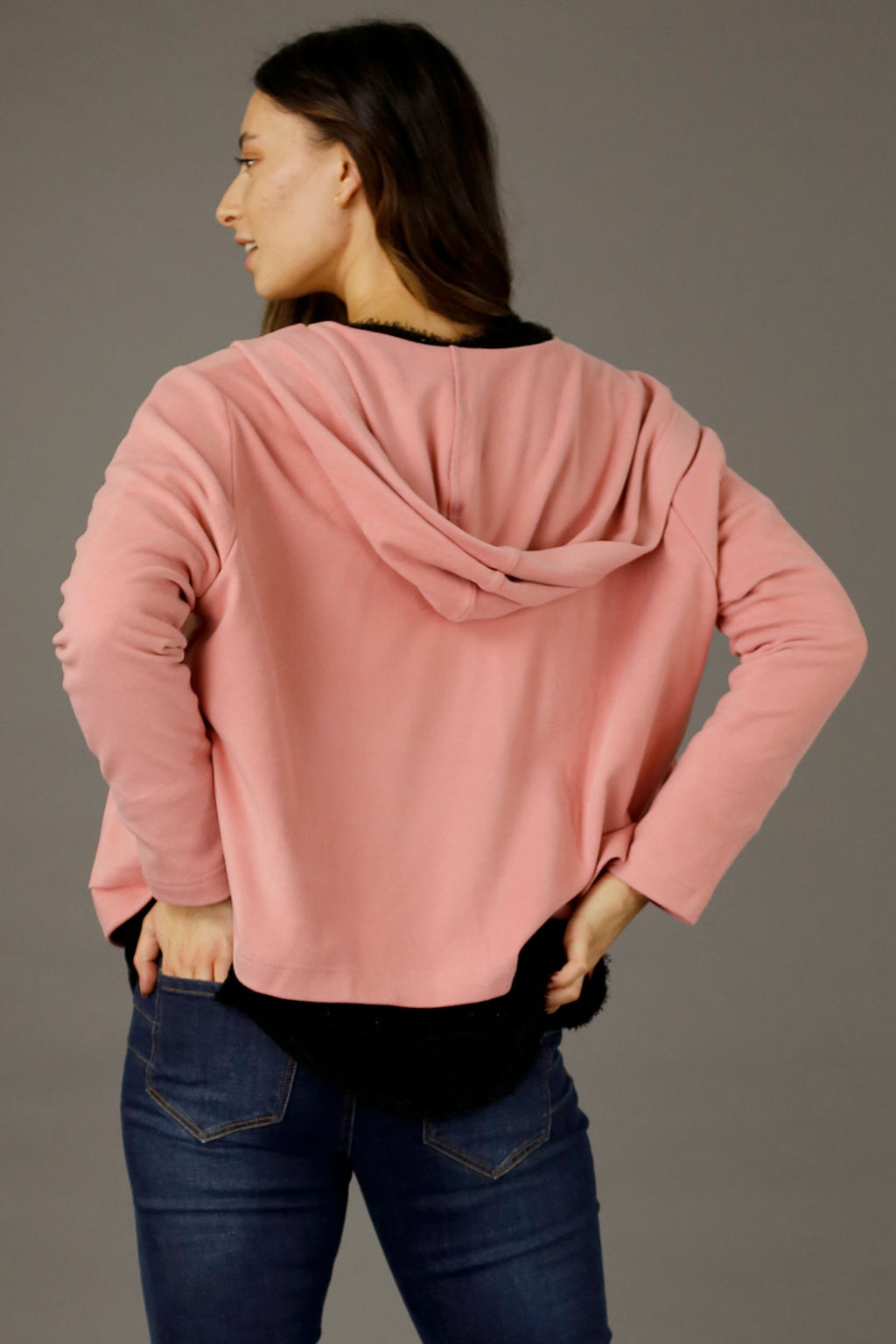 Pink Lounge Hooded Cardigan