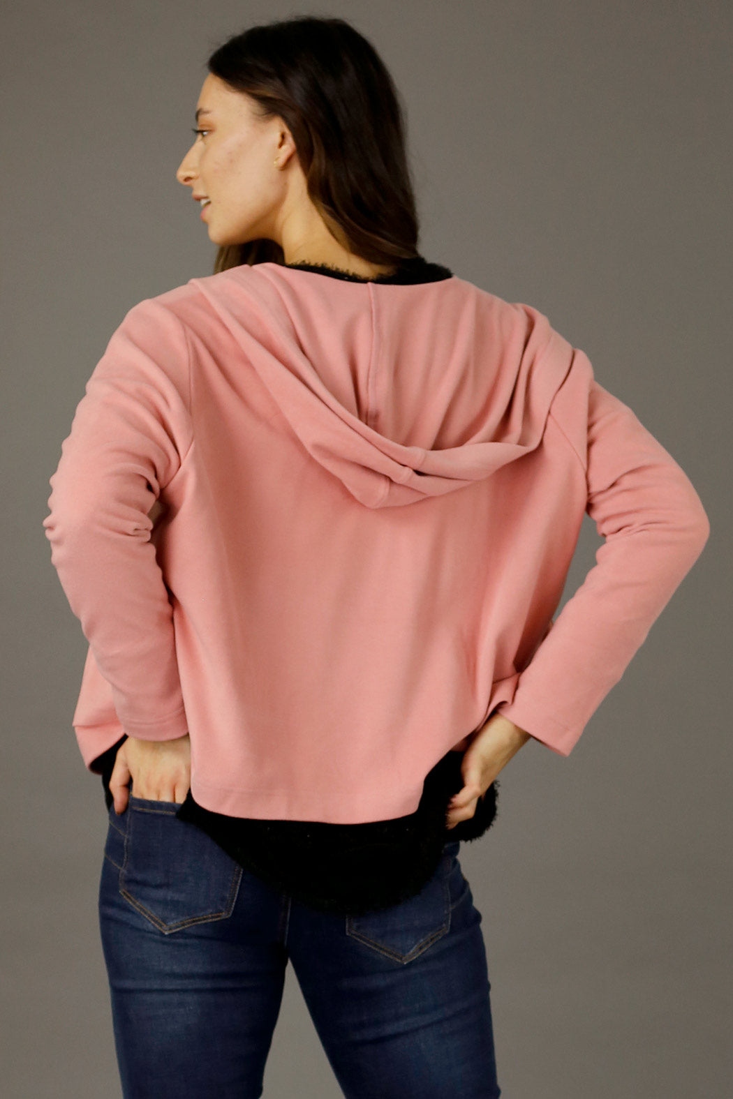 Pink Lounge Hooded Cardigan