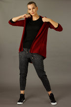 Red Rib Flight Cardigan