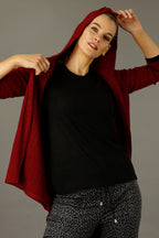 Red Rib Flight Cardigan