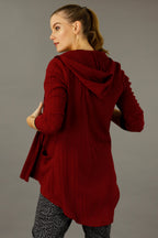 Red Rib Flight Cardigan
