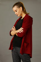 Red Rib Flight Cardigan