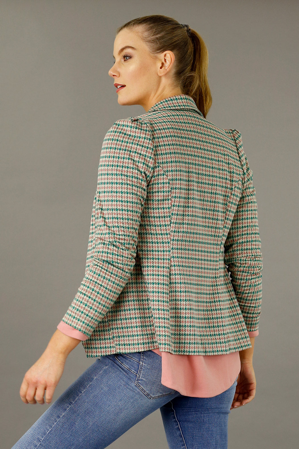 Green Rosetta Puff Blazer - FINAL SALE