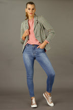 Green Rosetta Puff Blazer - FINAL SALE