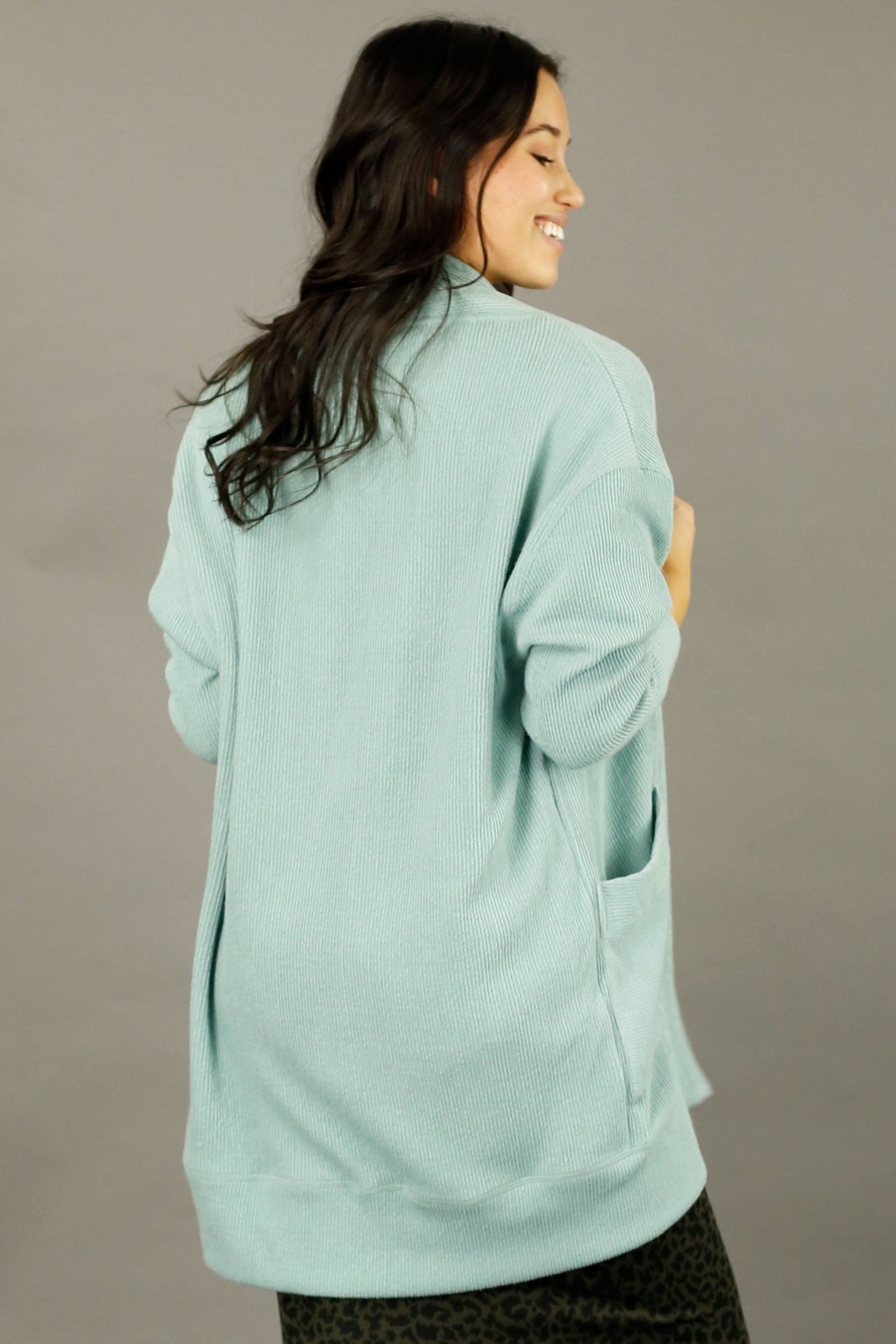 Mint Rib Oversize Coatigan