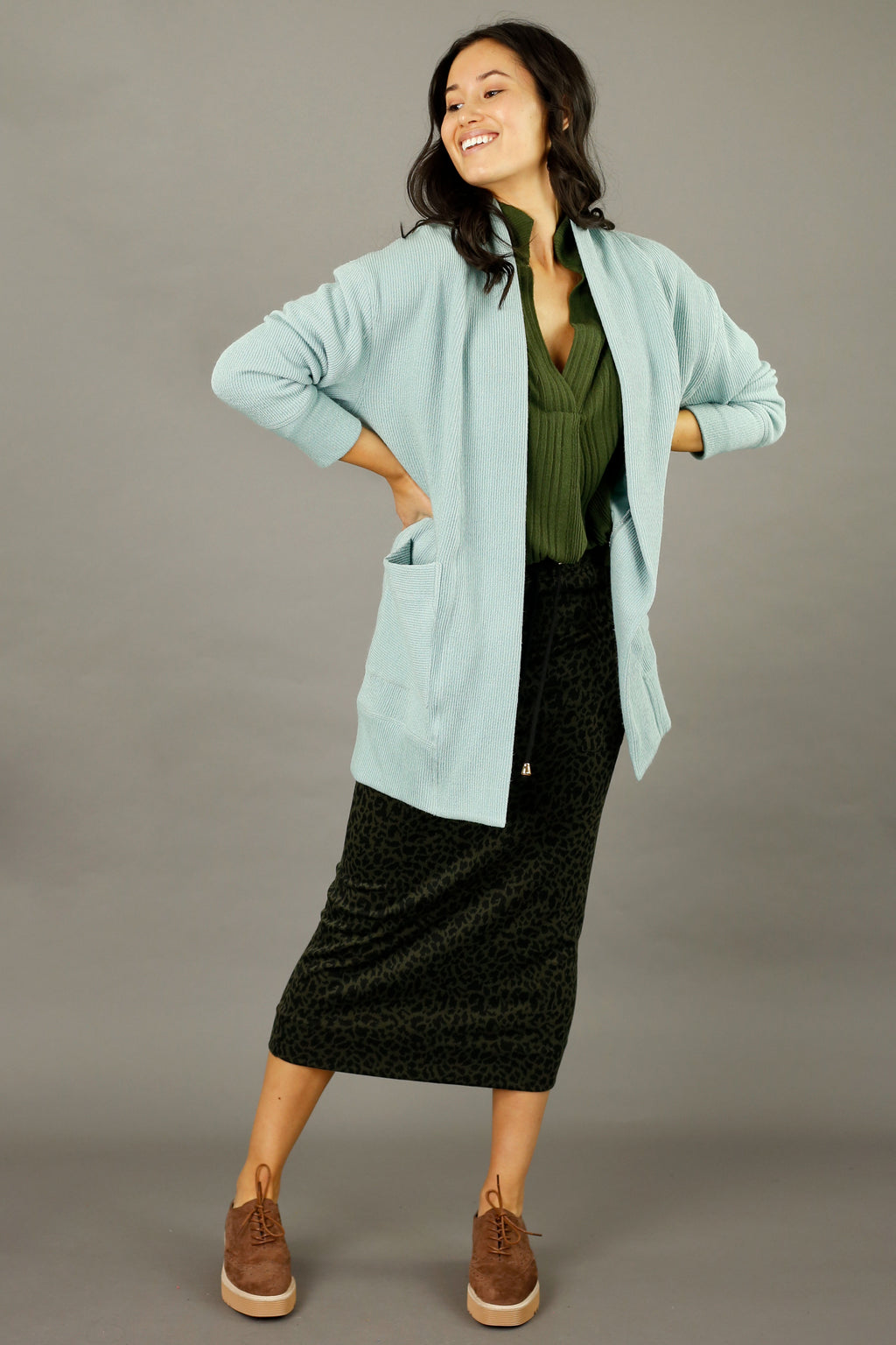 Mint Rib Oversize Coatigan