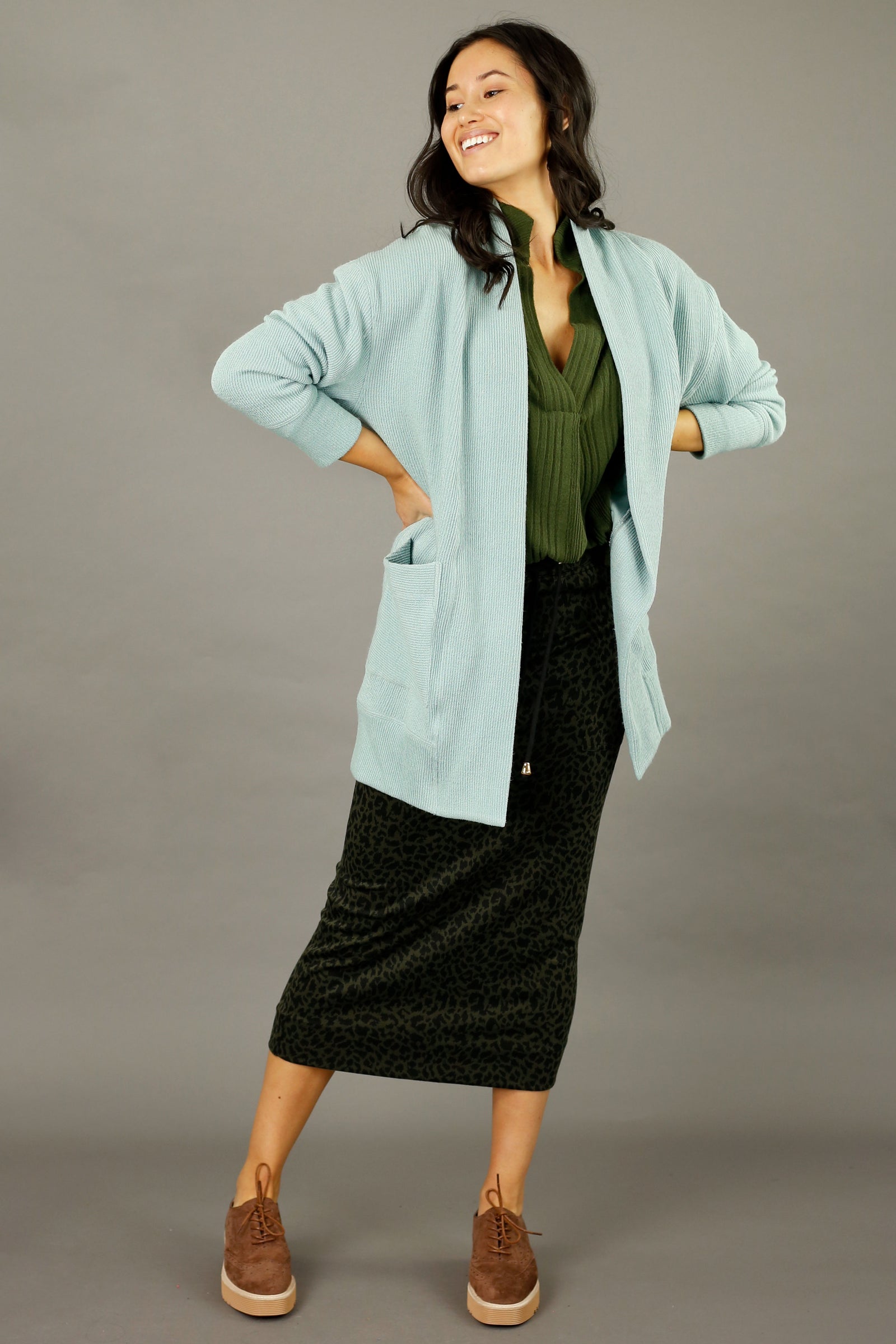 Mint Rib Oversize Coatigan