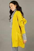 Yellow Rib Oversize Coatigan