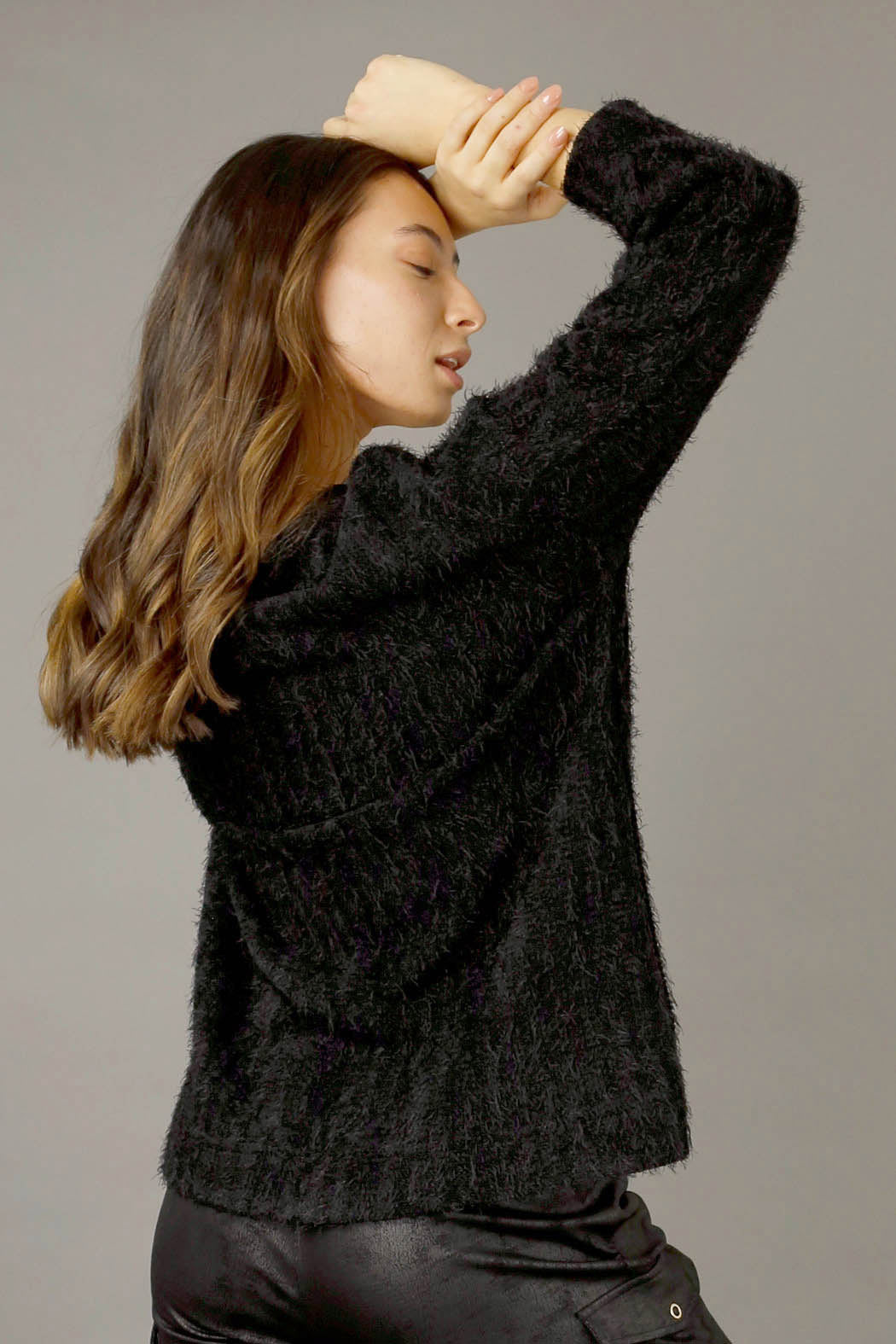 Black Eyelash Knit Genie Jumper - FINAL SALE
