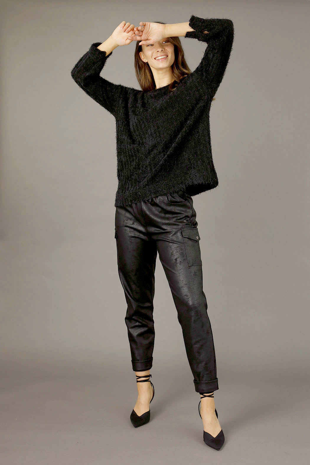 Black Eyelash Knit Genie Jumper - FINAL SALE