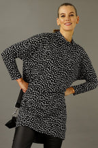 Black/Silver Print Woolly Dress - FINAL SALE