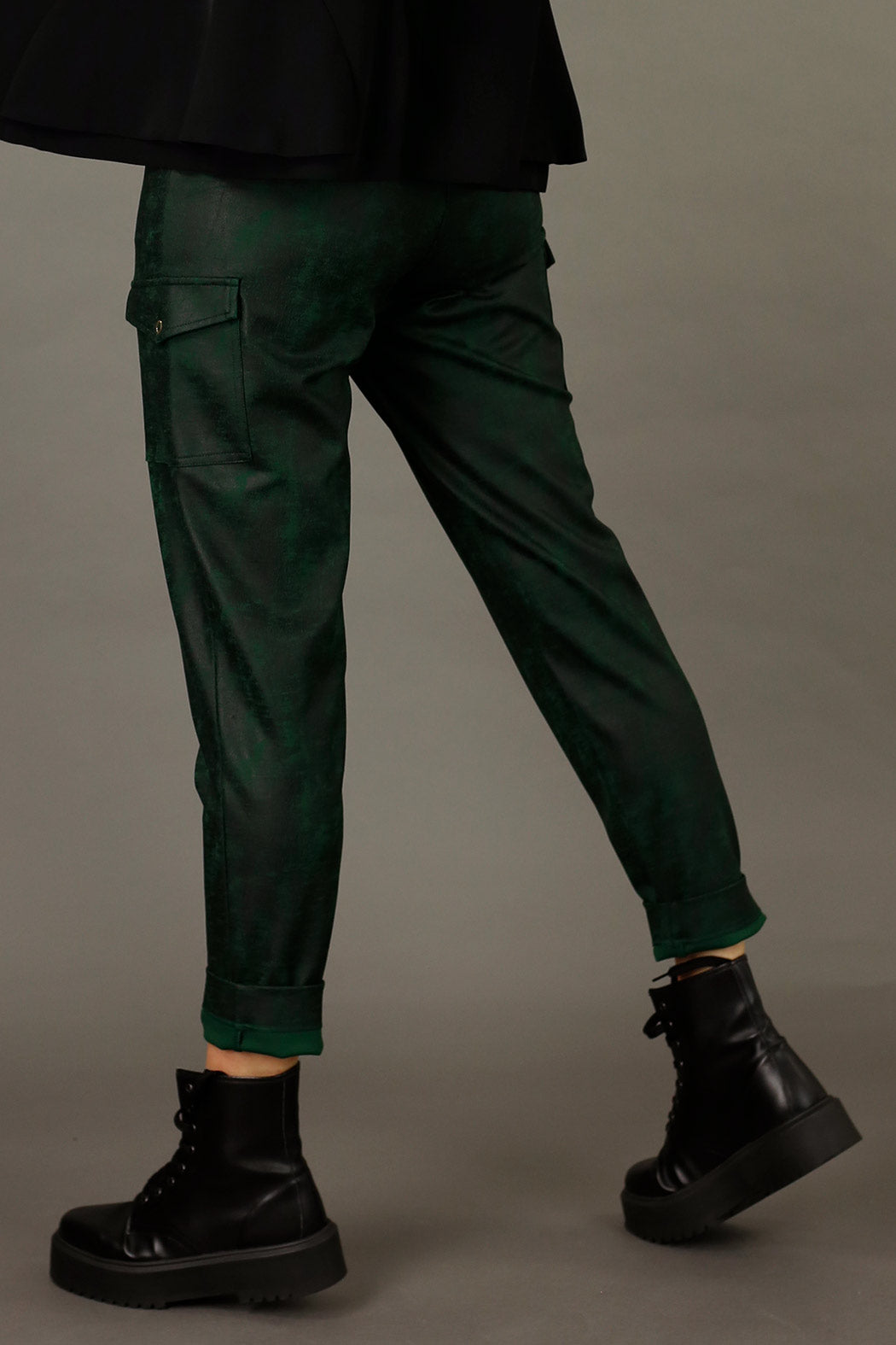 Forest Leatherette Cargo Jogger - FINAL SALE