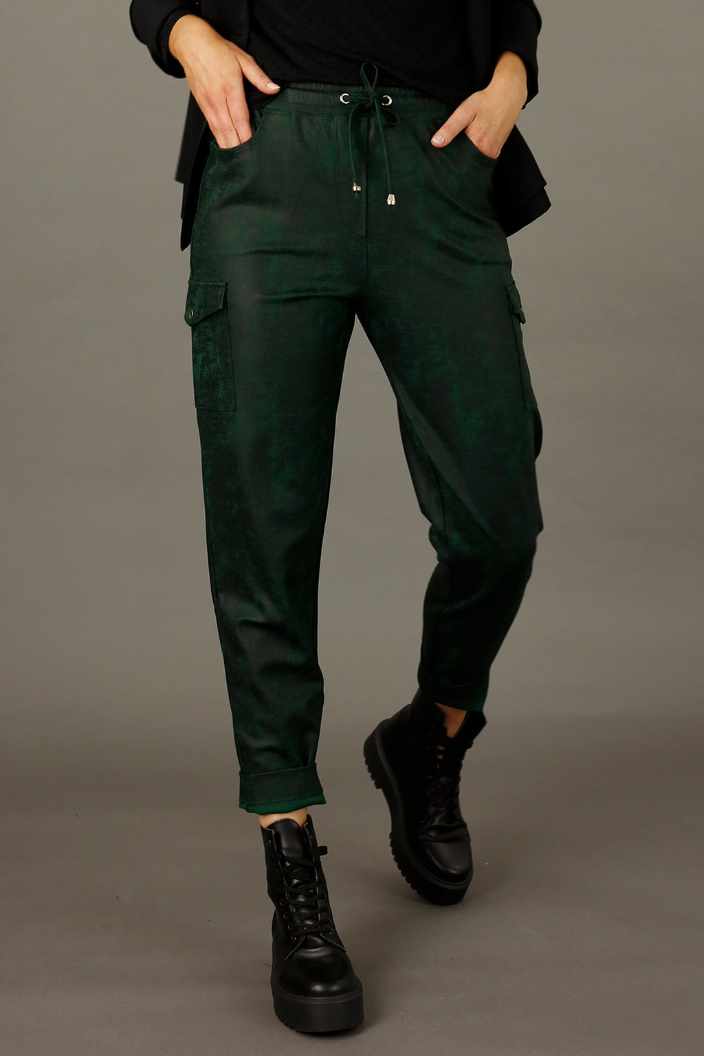 Forest Leatherette Cargo Jogger - FINAL SALE