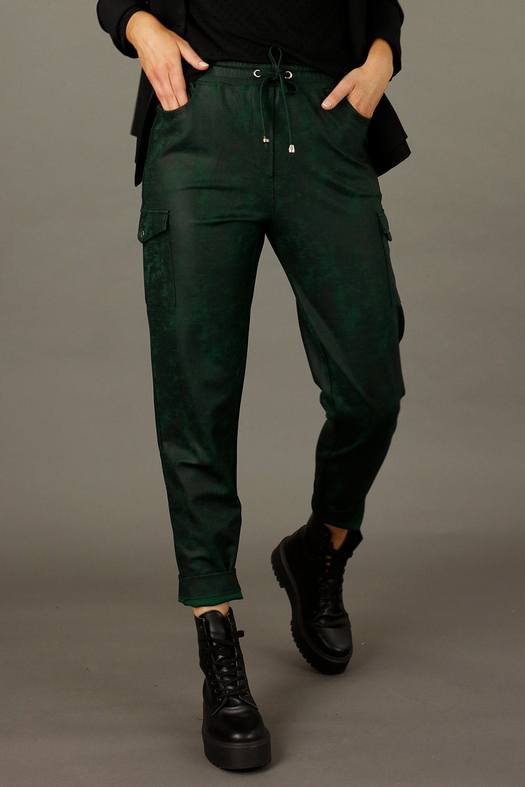 Forest Leatherette Cargo Jogger - FINAL SALE