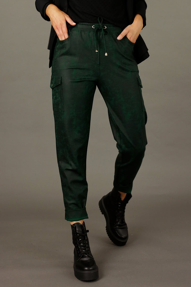 Forest Leatherette Cargo Jogger - FINAL SALE