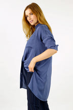 Chambray Seta Maxi Shirt - SALE