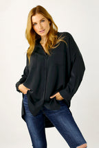 Black Soft Touch Maxi Shirt