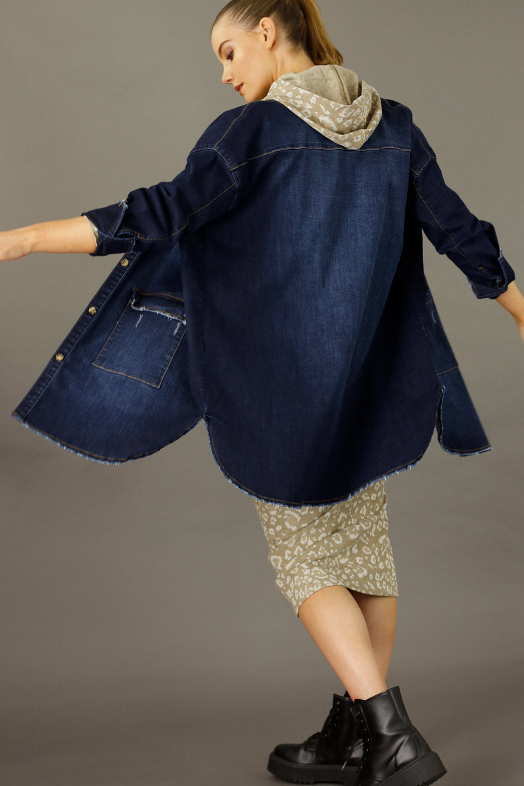 Dark Denim Shacket - SALE