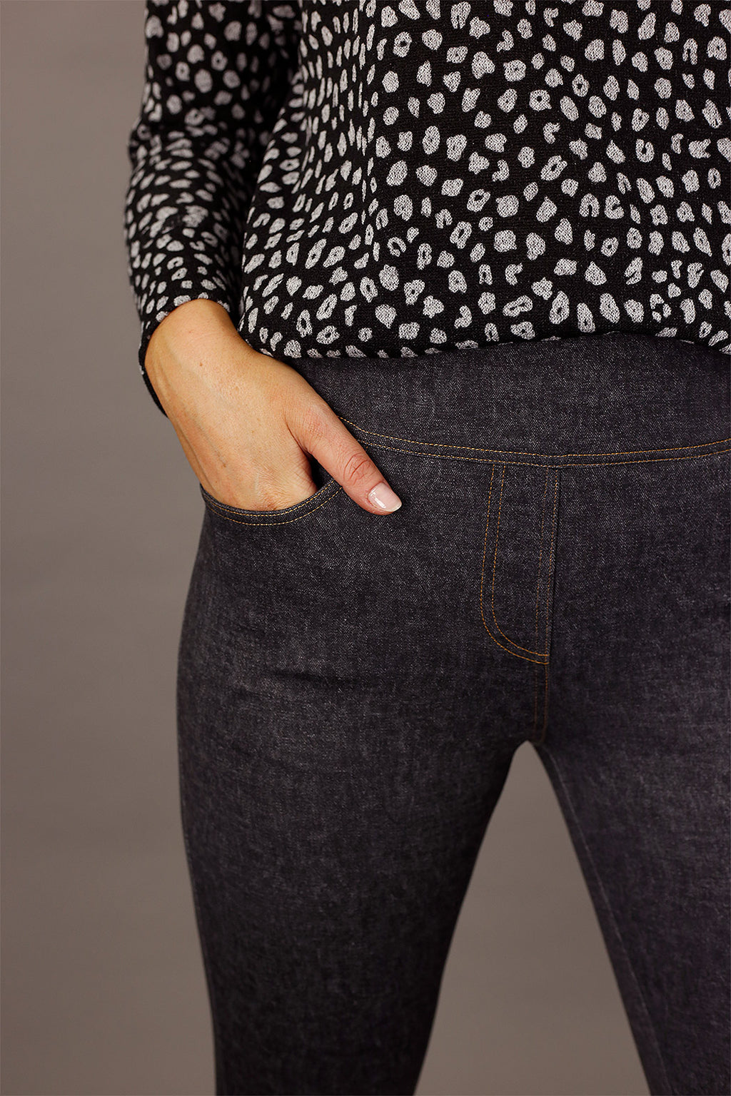 Black Denim Ponte Jeans