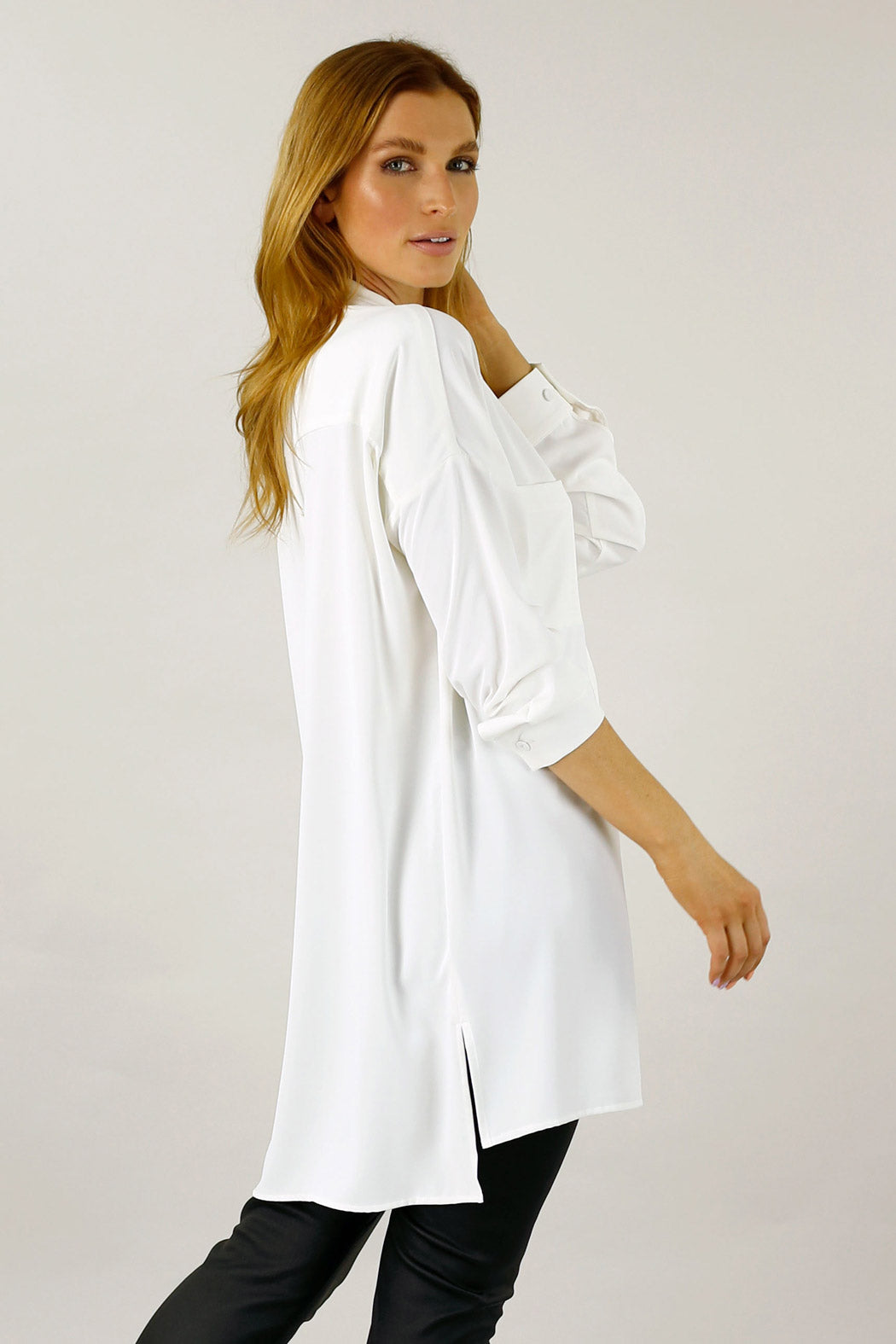 Ivory Soft Touch Maxi Shirt - SALE
