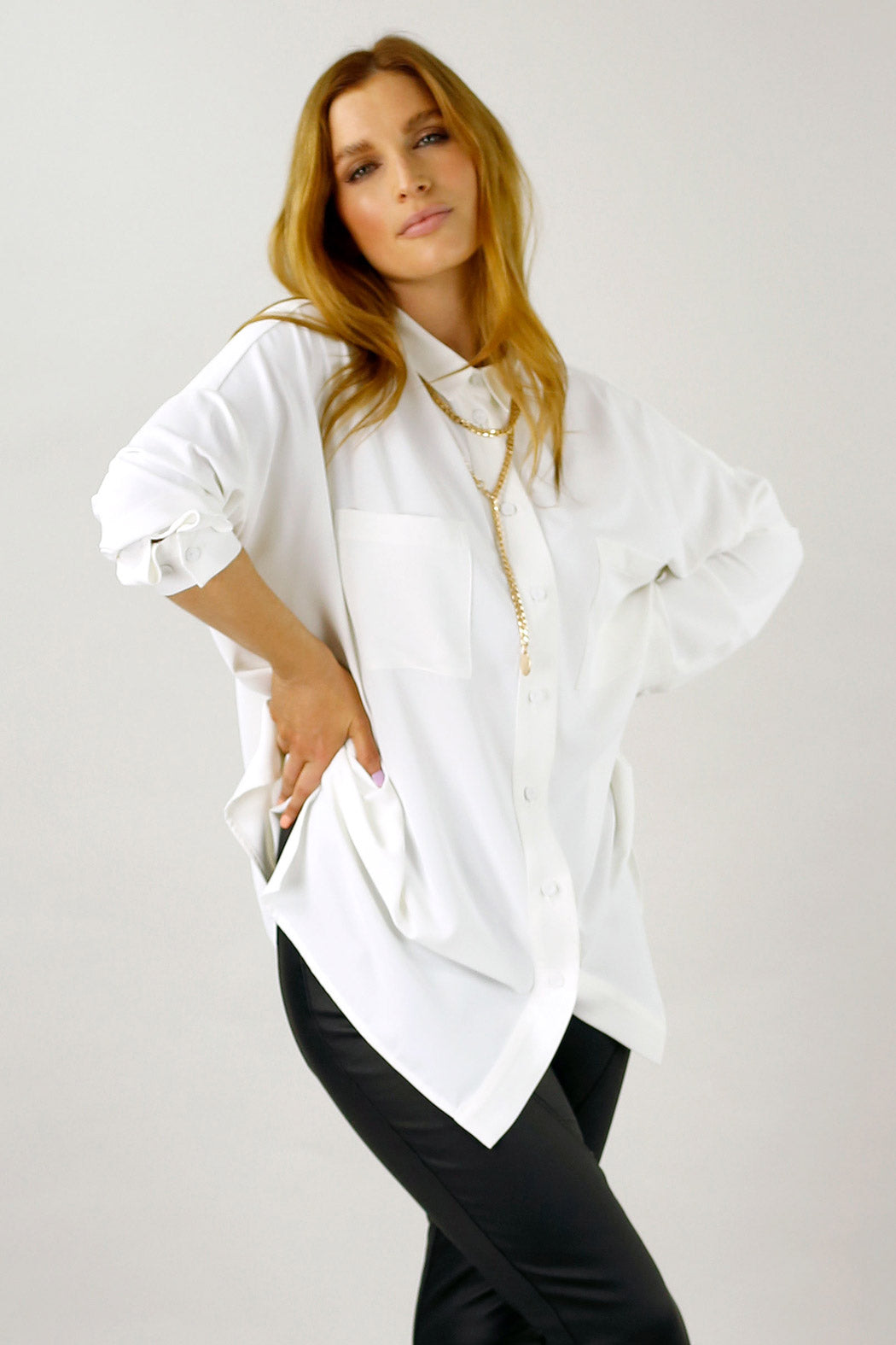 Ivory Soft Touch Maxi Shirt - SALE