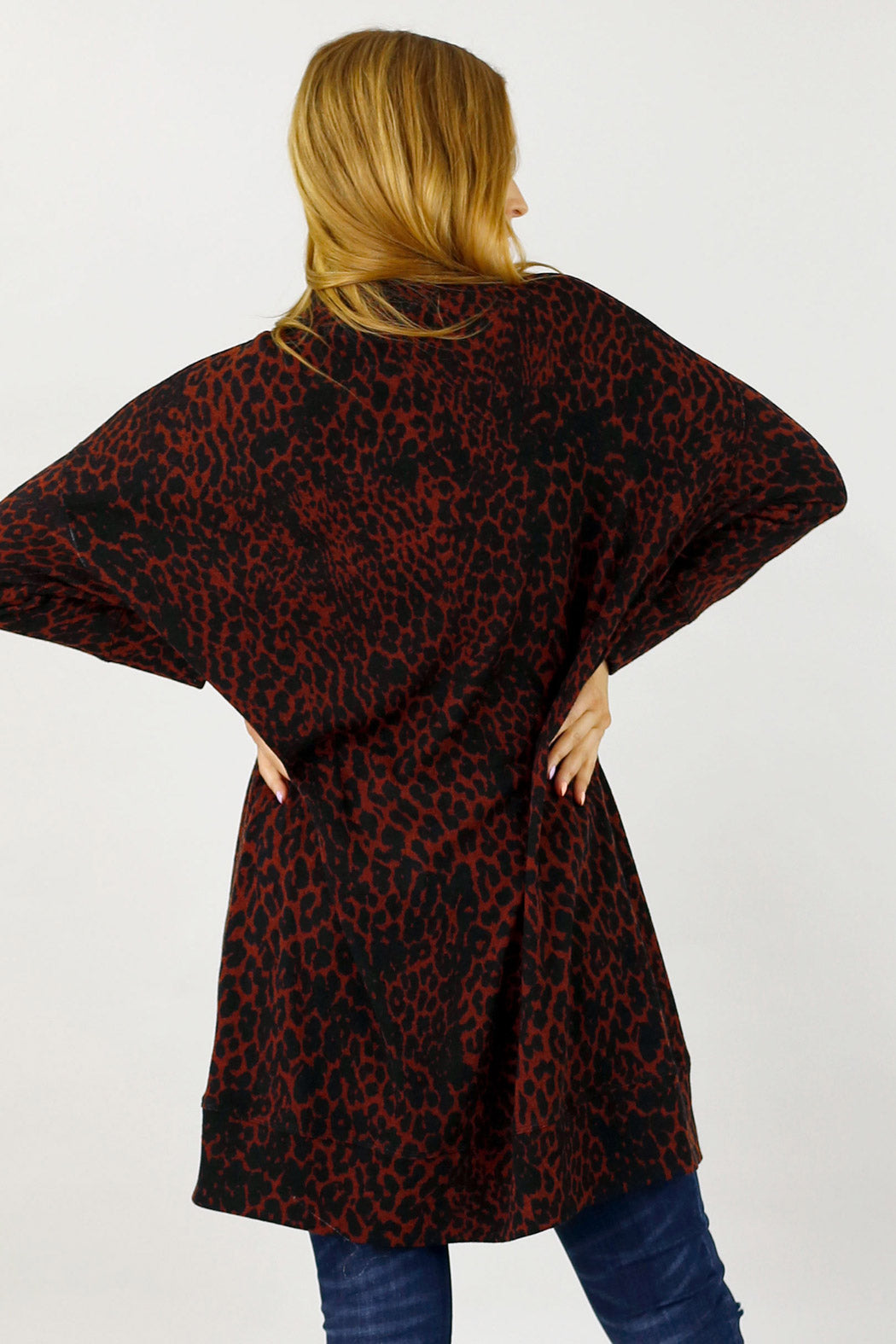 Black Rust Woolly Print Dress - FINAL SALE