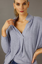 Pale Blue Rib Eden Jumper